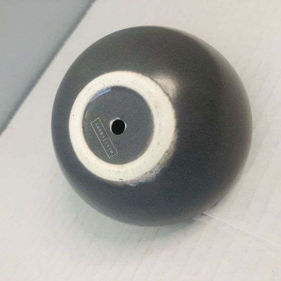 West Emory Ring Holder Ceramic Dish Matte Gray & Metallic Silver 3" x 3.5" - Picture 4 of 9